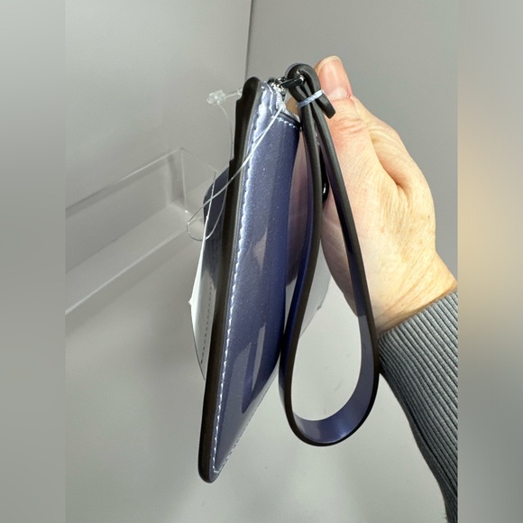 #134 Kate Spade NWT Lucy Medium L Zip Wristlet Patent Fabric Candied Flower - Picture 8 of 14